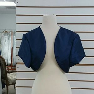 NAVY color Taffeta Jacket by Marys Bridal